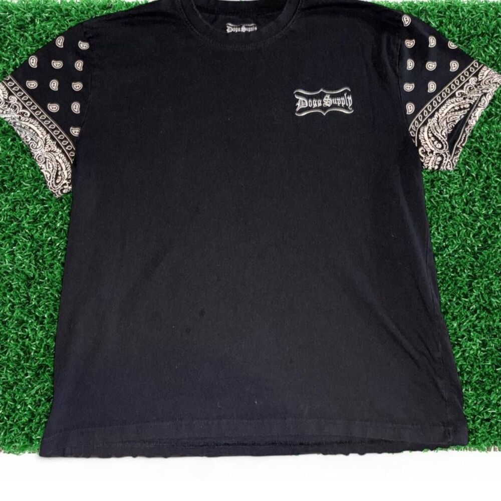 Unbranded Men's Black and Navy T-shirt